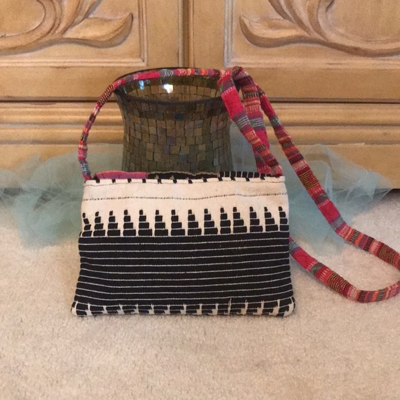 Textile Woven Crossbody Bag Multicolored - Picture 3 of 8